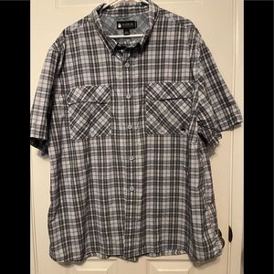 Duluth Trading Co Mens Plaid Button Up, size 3XL